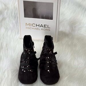 Michael Michael Kors Black Baby Walker Shoes